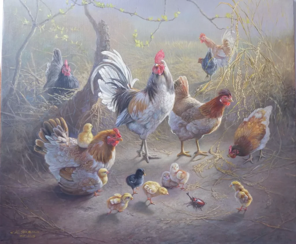 Chikens fams 90x100cm