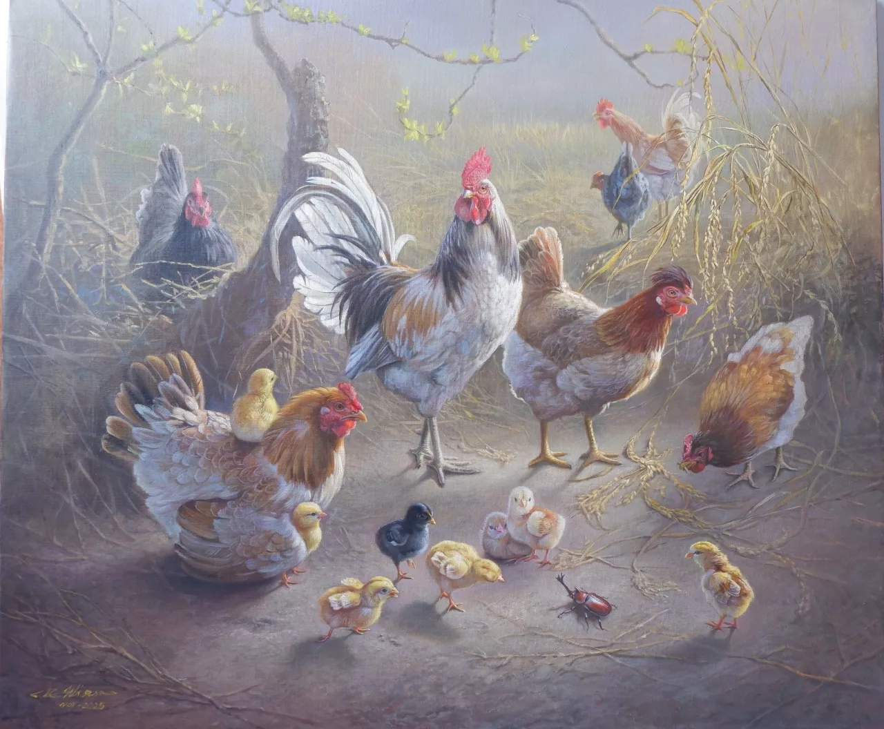 Chikens fams 90x100cm