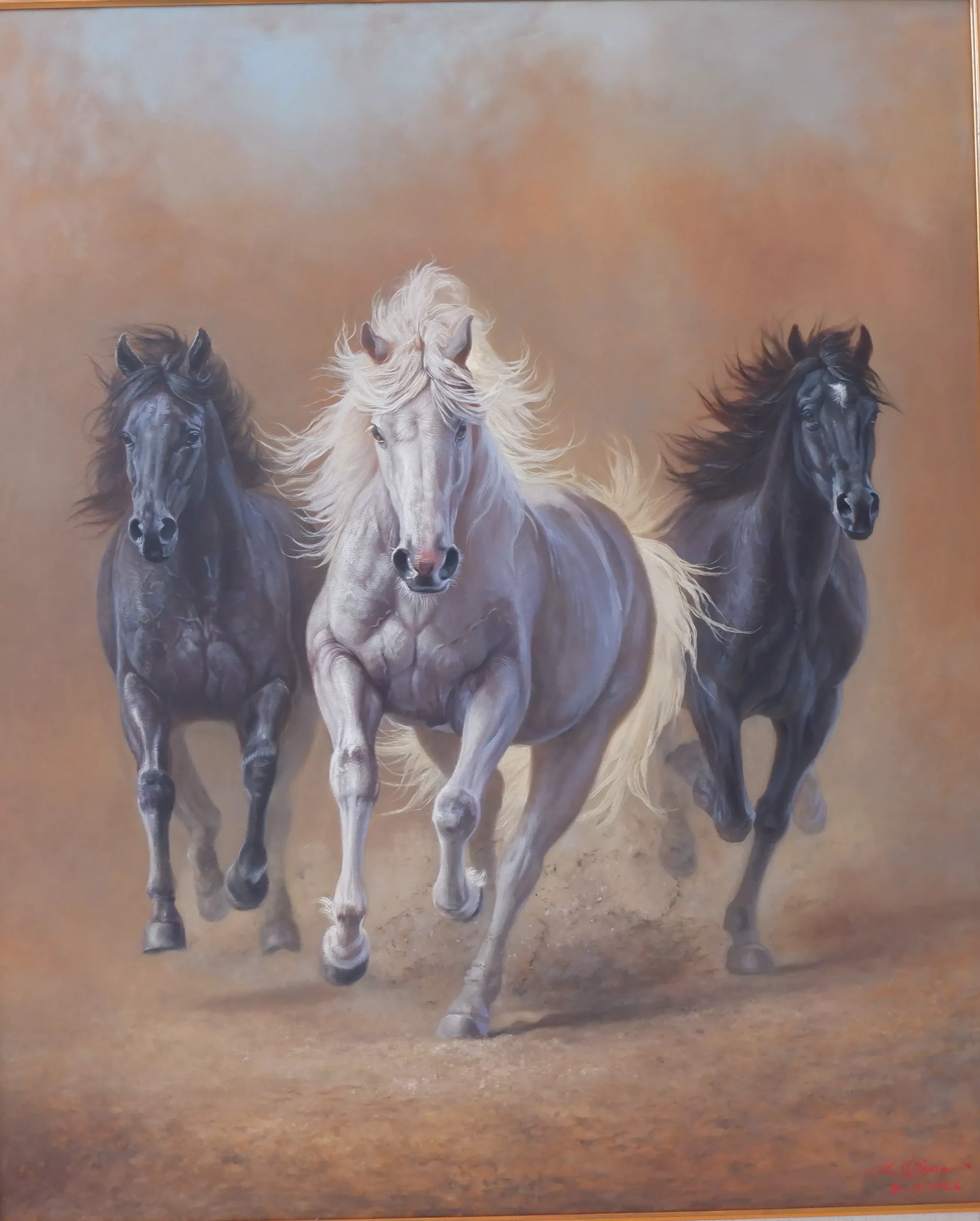 Horses 130x110cm